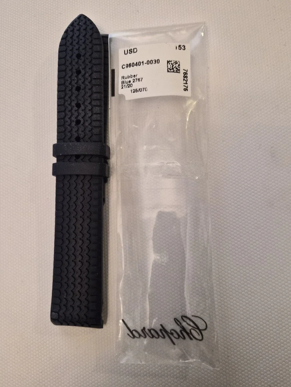 Chopard Blue Rubber Watch Strap For Mille Miglia Size 21 /20. New